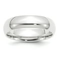 thumbnail image 1 of Platinum 6mm Half-Round Comfort Fit Lightweight Band - Size 9, 1 of 2