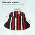 thumbnail image 3 of Yiaed USA Flag Cross Print Reflective Stripe Bucket Hat Unisex Funny Outdoor Fisherman Cap Beach Sun Hat, 3 of 5