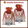 thumbnail image 2 of Pofeuu Basketball Shot Print Burlap Bags with Drawstrings Drawstring Gift Bags Pouch Bag for Thankgiving Birthday Party Gift Wrapping Treats and Party Favors-Small, 2 of 9