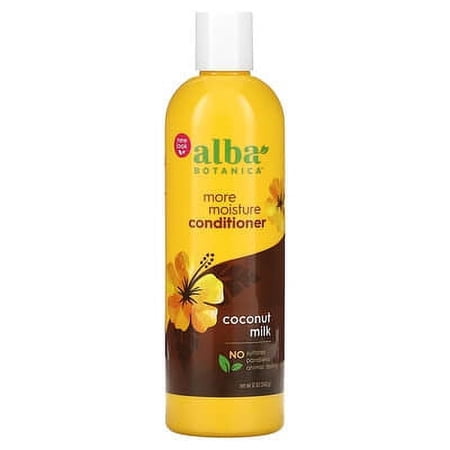 Alba Botanica Mega Moisture Conditioner for Dry Hair Coconut Milk 12 oz Pack of 2