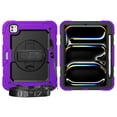 thumbnail image 2 of ELEHOLD Full Body Protective Case for iPad Pro 11-inch (M5) 2025 With Built-in Screen Protector,Heavy Duty 3-Layer  360° Rotating Kickstand Handstrap Shoulder Strap Shockproof Cover,Purple, 2 of 8