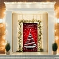 thumbnail image 6 of Cinvoph Christmas Door Cover Rustic Door Banner Xmas Tree Durable Winter Decoration for Front Porch, Indoor & Outdoor Reusable Xmas Door Hanging Cover Entry Decor 35"x79", 6 of 6
