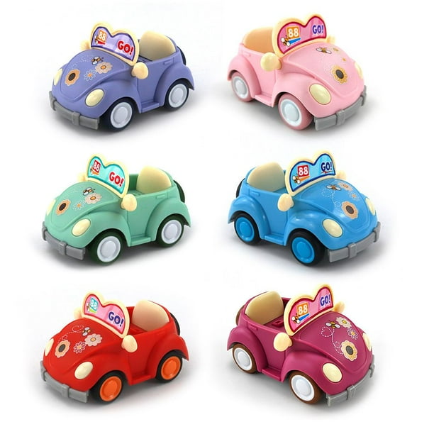Mini coche Convertible de dibujos animados para niños, mueble en miniatura, casa de muñecas, juguete infantil, 1 piezas