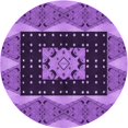 thumbnail image 1 of Ahgly Company Indoor Round Patterned Heliotrope Purple Area Rugs, 6' Round, 1 of 6