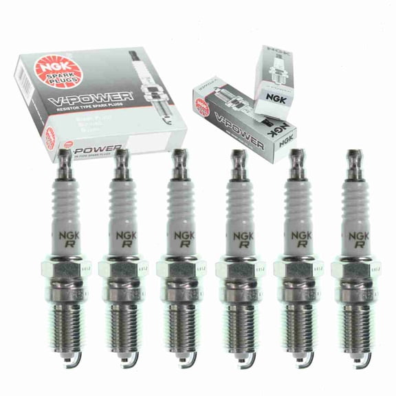 6 pc NGK V-Power Spark Plugs compatible with Ford Windstar 3.0L 3.8L V6 1995-2003