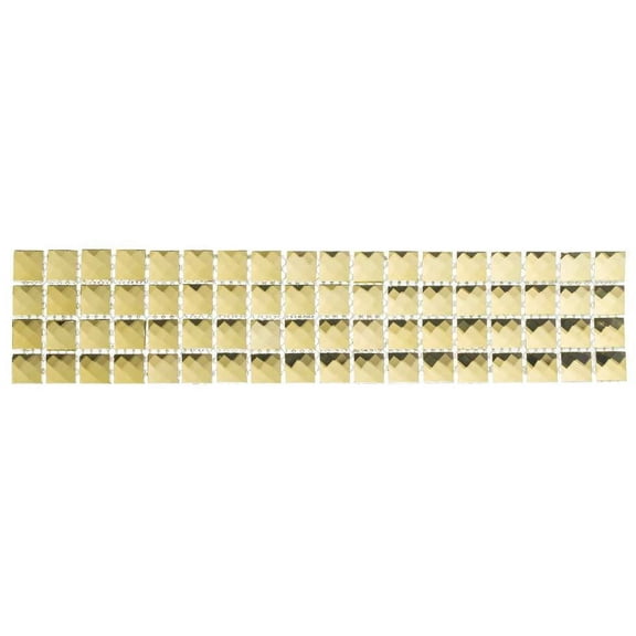 Brilliance Amber 1-in. Beveled Glossy Glass Mosaic Wall Tile