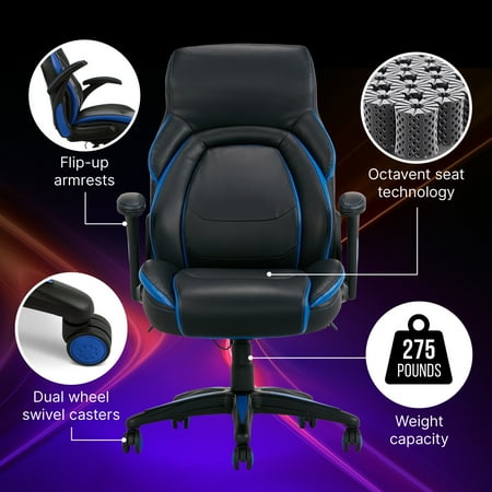 Dormeo - Vantage OCTAspring Bonded Leather Gaming Chair - Blue