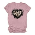 thumbnail image 7 of Womens Valentine's Day Shirts Short Sleeve Fashion Graphic Basic T-Shirts Casual Pullover Tunic Tops (M, A Pink), 7 of 7