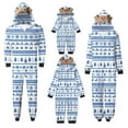 thumbnail image 3 of Christmas Pajamas Matching Set for Family Vintage Print Zip Up Hooded Jumpsuit Soft Onesie Holiday Clothes Sleepwear Baby 18 Months, 3 of 4