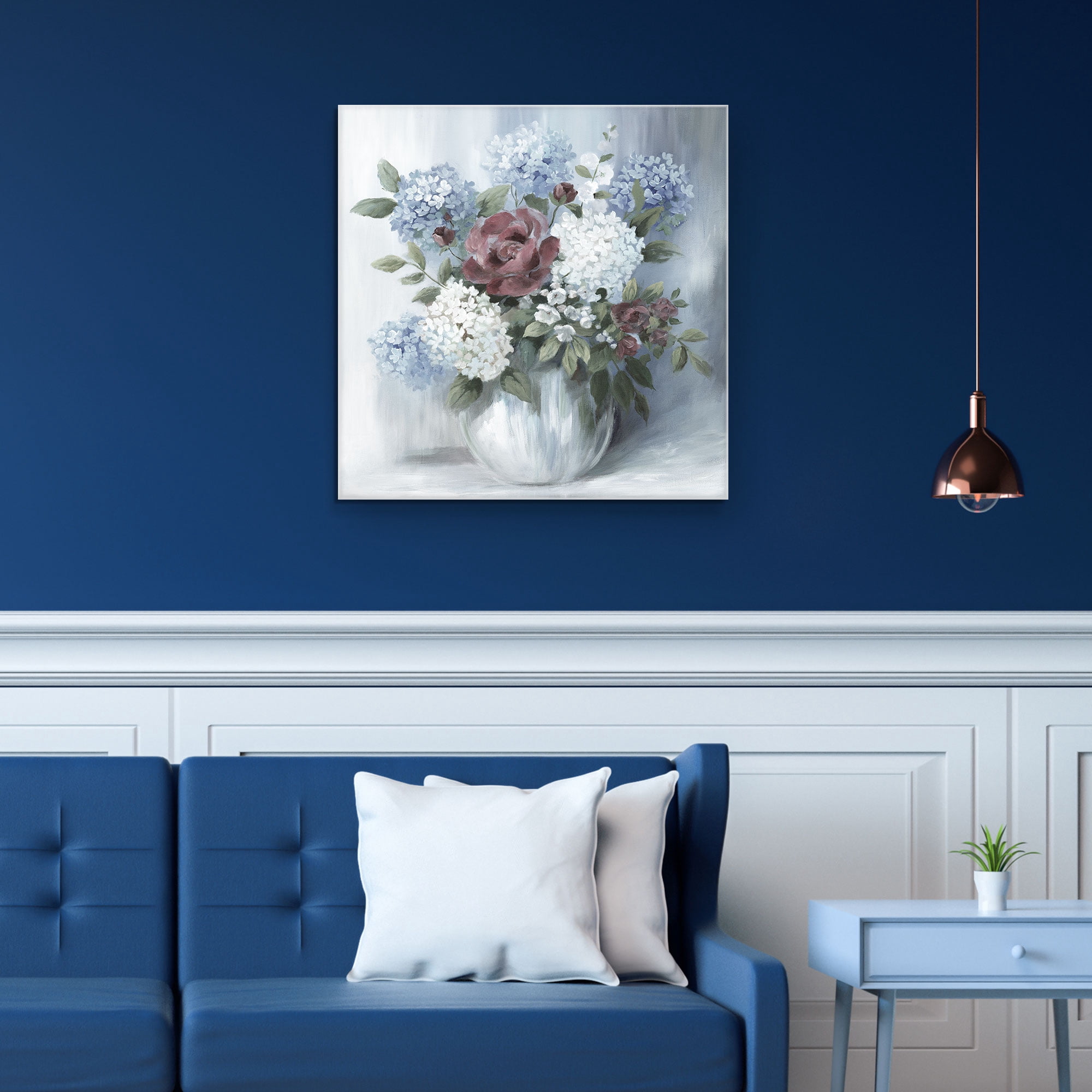 Hydrangea Arrangement Soft by Nan Wrapped Canvas Art Painting Print