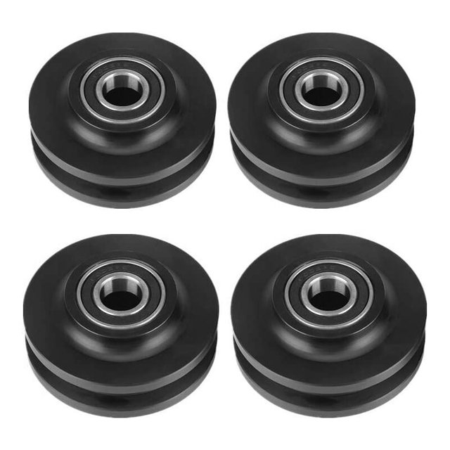 4 ruedas deslizantes para puertas, ruedas para graneros, herrajes para guardarropas, ventanas y gabinetes deslizantes Polea