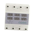 thumbnail image 1 of Multímetro digital, voltímetro trifásico Amperímetro Protector de sobrecorriente de sobrevoltaje automático CA 390‑500V, respuesta rápida, riel DIN de 35 mm(40A), 1 of 14