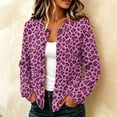 thumbnail image 4 of Knit Cardigans for Women Leopard Print Button Down Long Sleeve Loose Fit Fall Jacket Coat Tops, 4 of 7