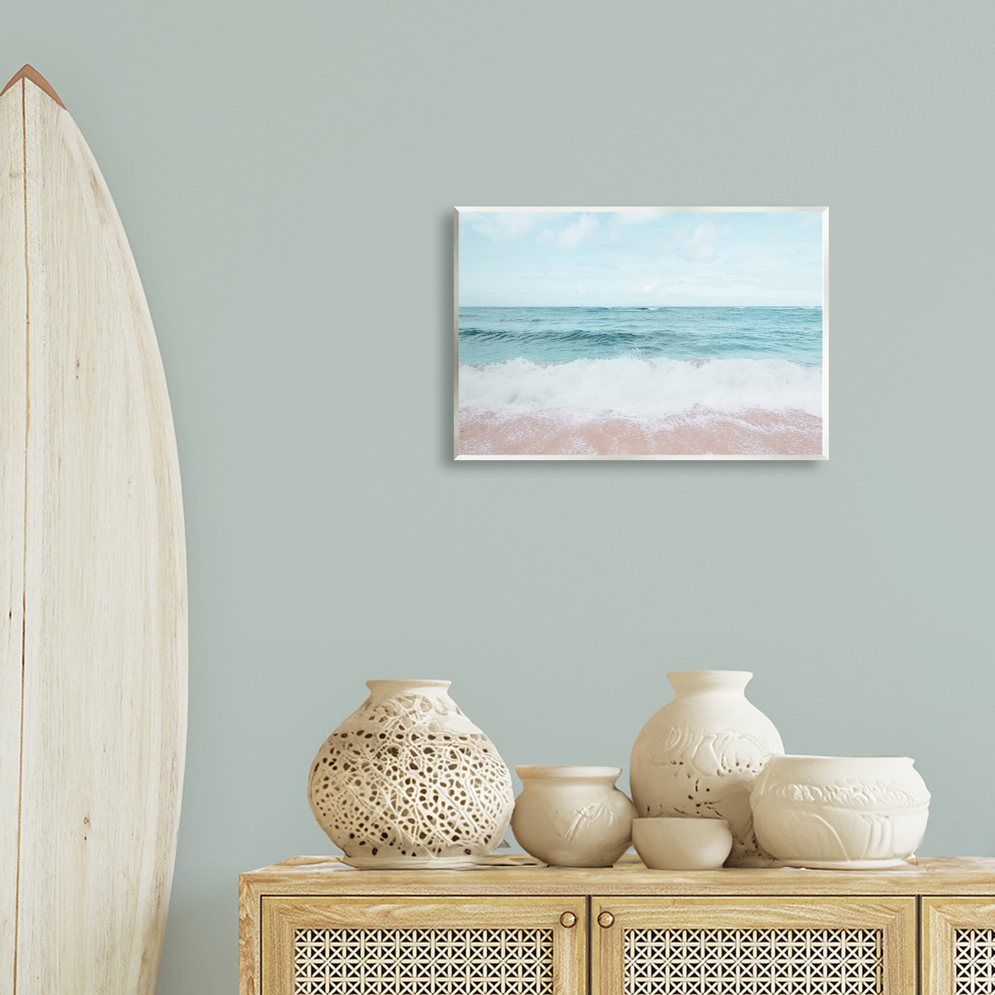Stupell Industries Centric Beach Foam Nautical & Beach Photography Unframed Art Print Wall Art, 19 x 13