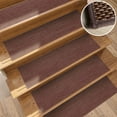 thumbnail image 2 of Guanhe Non-Slip Carpet Stair Treads, 8" X 22" Linen Stair Mat Non-Skid Safety Rug Slip Resistant Indoor Runner for Kids Elders and Pet with Reusable Adhesive(Coffee), 2 of 4
