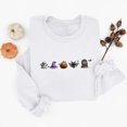 thumbnail image 3 of Women Spooky Season Sweatshirt Embroidered Solid Color Halloween Pullover Casual Long Sleeve Fall Holiday Top, 3 of 3