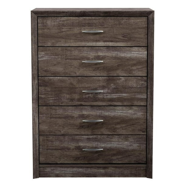 CorLiving Newport 5 Drawer Tall Dresser in Gray - Walmart ...