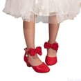 thumbnail image 2 of Fozruso Girls Pumps Shoes,Sizes 3 Big Kid,Girls Summer Dress Shoes With Adjustable Bow Straps Lightweight Party Shoes, 2 of 7