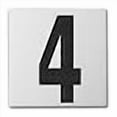thumbnail image 3 of Aquatic Custom Tile - Ceramic Number 4 Pool Sign Depth Marker, 5.8"x5.8" w/ 5" Font Pool Signs, Abrasive Non-Slip Finish, Swimming Pool Safety Signage for Concrete Deck & Inground Pool, Made in USA, 3 of 4