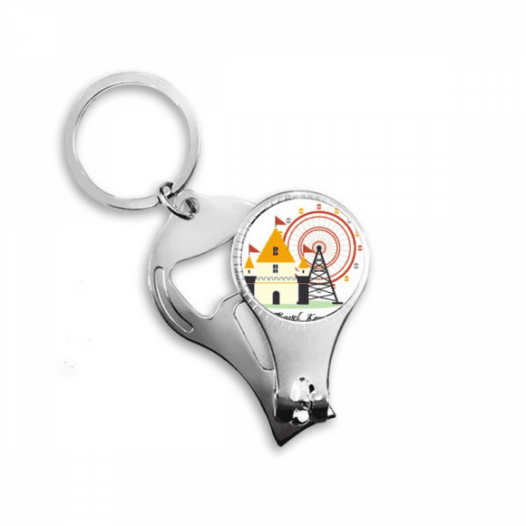 visiting theme park in south korea nail nipper key chain bottle opener clipper