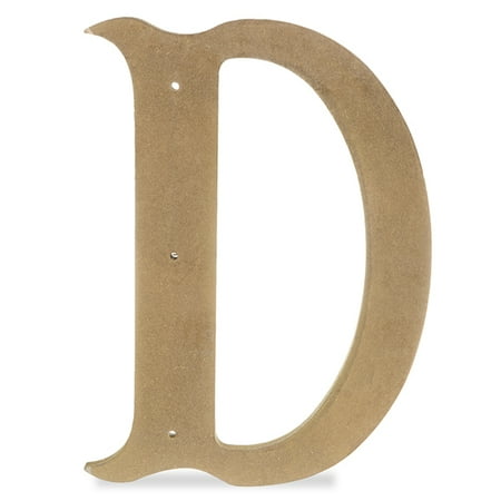 - Wood Decorative Letter - D - Antique Gold 14in