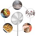 thumbnail image 2 of Spider Strainer Skimmer Ladle Stainless Steel Metal Frying Basket with Long Handle Spoon, 2 of 5
