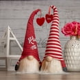 thumbnail image 2 of 14" Lighted Red Striped 'Kiss Me' Valentine's Day Gnome, 2 of 7