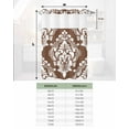 thumbnail image 6 of No Hook Shower Curtain with Snap in Liner, Brown Antique Vintage Damask Pattern Hotel Shower Curtains for Bathroom, Washable Shower Curtain Liner Set with Mesh Top Window, 72”x78”, 6 of 6