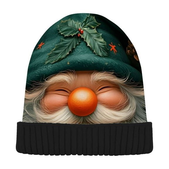 joogoo Christmas Funny Gnome Beanie Hats Men Women Cuffed Skull Cap Winter Warm Knit Thick Beanies