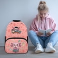 thumbnail image 2 of Aplkyhs Cute Axolotl School Backpack for Students Age 6-18 Large Capacity Ergonomic Padded Adjustable Shoulder Straps Unisex Back to School Backpack for Boys Girls Daily Use, 2 of 7