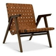 thumbnail image 3 of Home Square 2 Piece Set with Mid Century/Modern Leather Accent Chair and Ottoman, 3 of 15