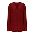 thumbnail image 5 of Women Lightweight Cardigan Long Sleeve Open Front Casual Sweater with Pockets Plus Size Trendy Fall Outwear, 5 of 7