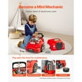 thumbnail image 3 of Engine Toy  Mechanic Car Repair Set with Removable Parts Red, 3 of 6