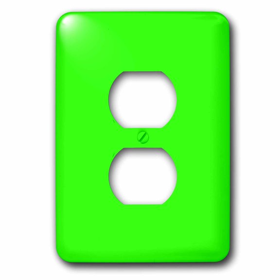 3dRose, Color neon green, 2 plug outlet cover