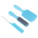 thumbnail image 5 of Juego de peine para el cabello, resistente al calor, antiestático, buena sensación en la mano, Kit de cepillo para peinar el cabello, azul en caja, 5 of 5
