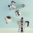 thumbnail image 4 of Alessi AAM33/6"Moka" Stove Top Espresso 6 Cup Coffee Maker in Aluminium Casting Handle And Knob in Thermoplastic Resin, Black, 4 of 4