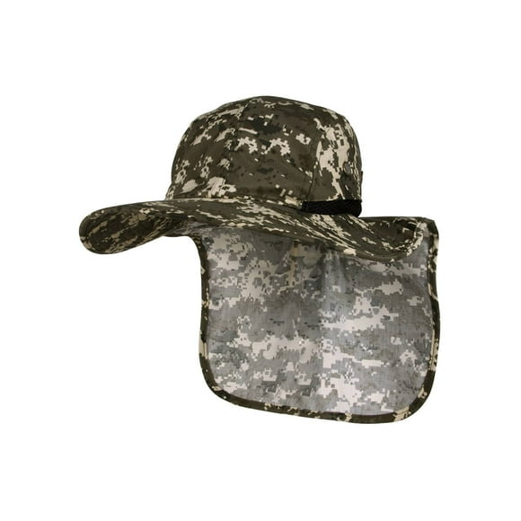 TopHeadwear 4 Panel Large Bill Flap Sun Hat - Digital Camo
