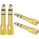 thumbnail image 1 of Chenchen 6.35mm 1/4 Male to 3.5mm 1/8 Female Stereo Headphone Adapter 4 Pack Audio Jack Plug Gold Plated for Speaker Headphone Guitar Digital Piano Amp Adapte, 1 of 1
