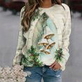 thumbnail image 2 of asdoklhq Christmas Clearance Clothing Under $5.00,Women's Christmas Sweatshirt Casual Loose Pullover Top, 2 of 8