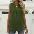 thumbnail image 2 of JGGSPWM Women's Summer Linen Tank Top Casual V Neck Sleeveless Tee Shirts Lightweight Loose Solid Tunic Blouse Green M, 2 of 4