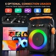 thumbnail image 6 of JAUYXIAN Karaoke Machine for Adult Kids, Karaoke System with 6.5'' Subwoofer, Bluetooth Speaker with 2 Microphone, Party Light, MS80, 6 of 14