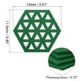 thumbnail image 2 of Uxcell Felt Coasters, Hexagonal Pad Coaster for Drink Cup Pot Bowl Vase, Green 12 Pack, 2 of 5