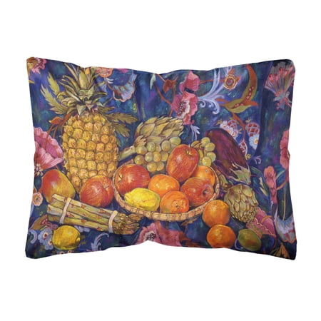 Carolines Treasures DND0018PW1216 Fruit and Vegetables by Neil Drury Canvas Fabric Decorative Pillow 12H x16W