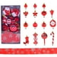 thumbnail image 1 of Decoraciones navideñas, adornos navideños, regalos navideños Juego de 30 adornos navideños con forma de bastón de caramelo y cinta. Combinación de bolas y cintas., 1 of 4