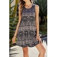 thumbnail image 3 of Vestido playero ligero informal estilo bohemio con estampado floral sin mangas para mujer, 3 of 6