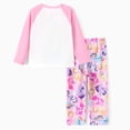thumbnail image 4 of My Little Pony Girls Pajamas Sets Long Sleeve Top and Pants Pink Unicorn Sleepwear 2-Piece Loungewear Toddler Kids 3T, 4 of 8