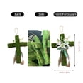 thumbnail image 5 of 13.77 Inch Wooden Easter Cross Door Hanging Decorations with Woven Grass for Wall Entryway Display, 5 of 8