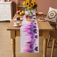 thumbnail image 2 of Purple Pink Ombre Forest Table Runner 72 Inches, Tree Modern Abstract Art Bed Runner Dresser Scarves Tabletop for Indoor Outdoor Parties/Ceremony/Banquet, 18" x 72", 2 of 9