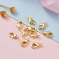 thumbnail image 5 of 200 pc Brass Lobster Claw Clasps Parrot Trigger Clasps Cadmium Free & Nickel Free & Lead Free Golden 10x5x3mm Hole: 1mm, 5 of 5