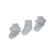 Wonder Nation Baby and Toddler Lace Socks, 3 Pairs